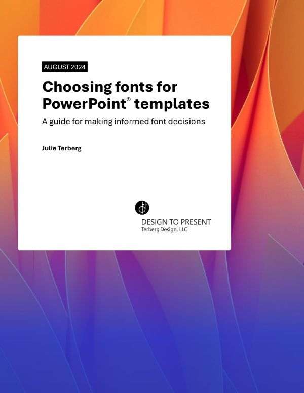 Cover van Choosing fonts for PowerPoint templates