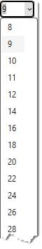 Keuzelijst corpsgroottes in Word