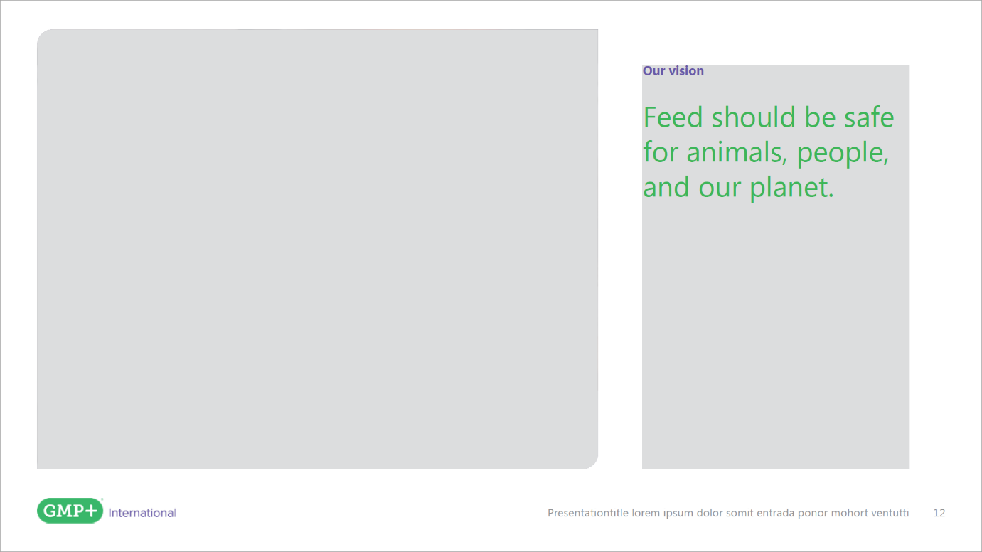 Voorbeeld van placeholder-groottes in PowerPoint