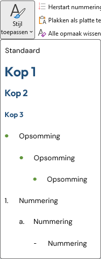 Stijlset van het KeyScript briefsjabloon